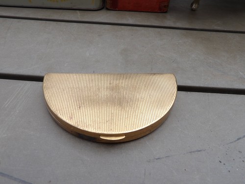 Vintage brass powder compact