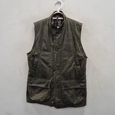 Barbour Vintage Westmorland Sporting Wax Waterproof Hunting Gilet Vest Medium #2