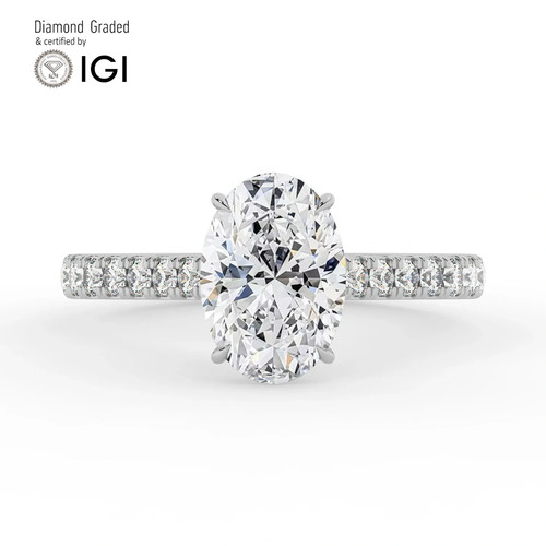 Oval diamond engagement - diamond,
