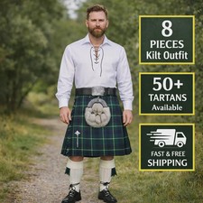 Men scottish kilt outfit - kilt, –