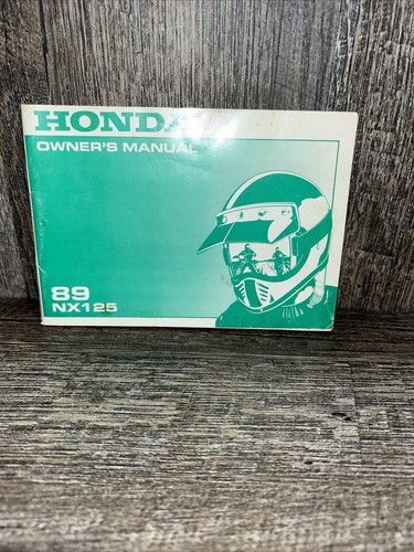 Honda nx125 owner manual - honda,