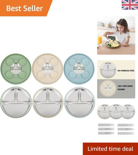Non slip toddler plates with - non-slip,