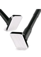 Telescopic Shower Curtain Rod with Suction Cups, Steel Tension Pole, Extendable