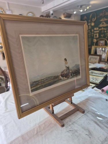 Large framed signed print - signed,,