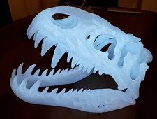 3D Printed T-Rex Dinosaur Skull – Glow in the Dark Jurassic Fossil Replica