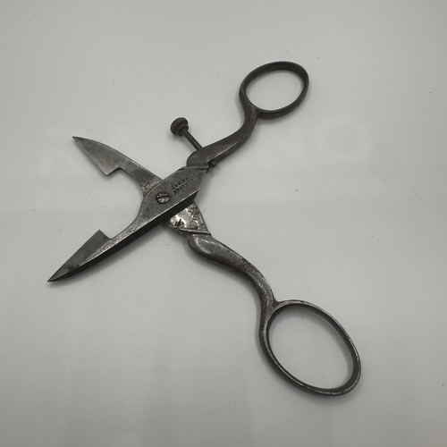 Steel button hole scissors - steel,