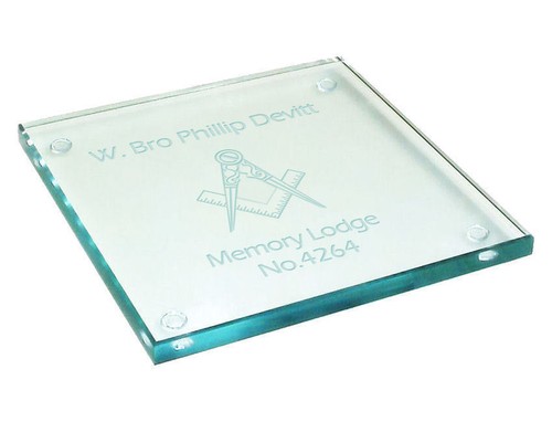 Two personalised glass masonic - personalised,