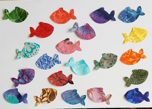Batik tropical fish fabric - batik,