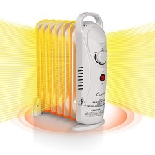 White Portable Room Heat 7-Fin