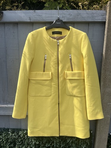 Yellow coat jacket from zara - from,