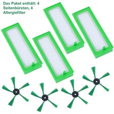 4 side brushes + 3 HEPA filter