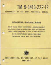 TM9-3413-222-12 Drilling Machine Upright Buffalo Model 22RC Repair Maintenance 