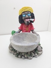 Rasta Man Jamaican Ashtray Ash Bob Marley with FREE Clipper Lighter UK Seller