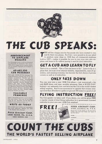 1938 piper cub aircraft - 1938,