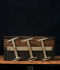 Rustic Wall Mounted 3 Wine Rack, Barn Wood Wine Rack