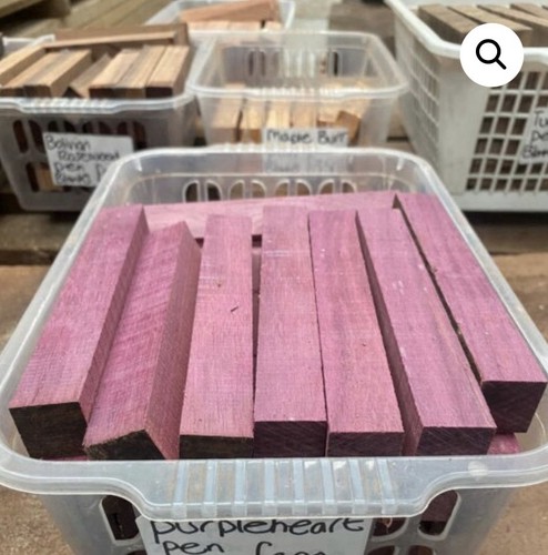 Purpleheart pen blank - blank, 22