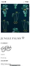 Clarke and Clarke Jungle Palms Fabric Remnants 1.54m x 0.78m