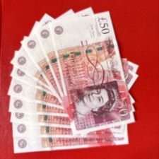 10 x £50 Unc CHRIS SALMON Mathew Bolton/James Watt set #10