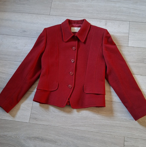 Country casual dark red wool - red,