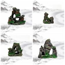 Aquarium Mountain Ornament Fish Tank Decor Decoration View Stone Cave Rock
