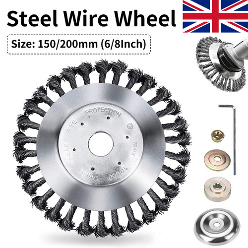 Steel wire wheel brush - 6"/,