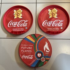 x3 London 2012 Olympics Coca Cola RELAY Tambourine Drum Limited Edition