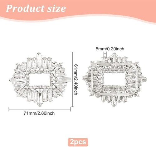 Pair shoe bling buckle - pair,