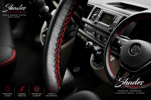 Leather steering wheel cover - steering,