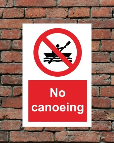 Canoeing metal sign water - canoeing,