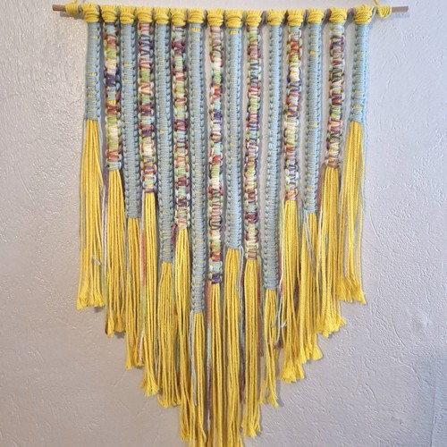 Multicoloured macrame wall - multicoloured,