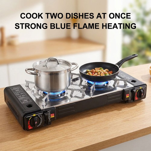 Portable double burner camping - double,