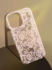 Clear Lace Floral iPhone Case