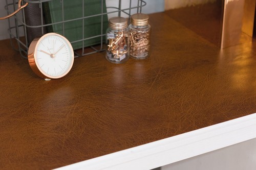 Fix leather brown - brown, sticky