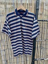 Joe Bloggs Retro Vintage Y2K Men's Striped Oversized Polo T-Shirt Top Size Large