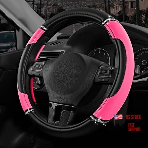 Leather steering wheel cover - steering,