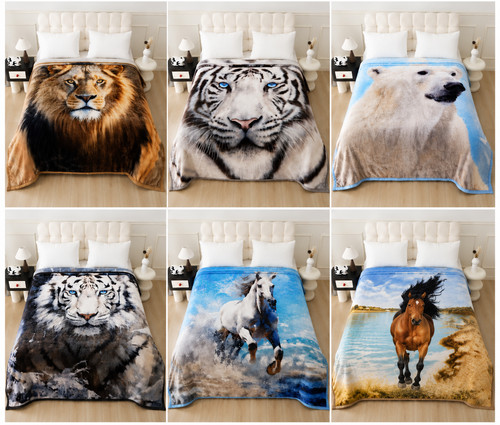 Faux fur throw blanket - faux,
