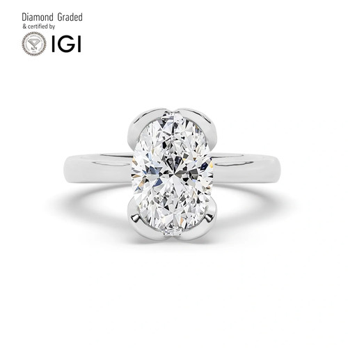 Oval diamond engagement ring - diamond,