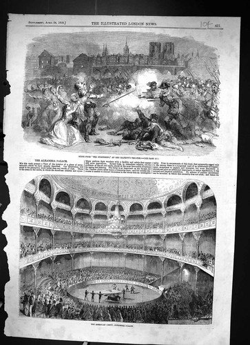 Old 1858 american circus - 1858,