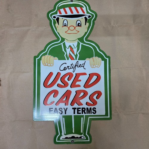 Usedcars porcelain enamel - enamel, sign