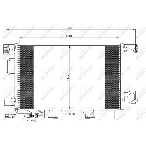 Air con condenser for mercedes - air,