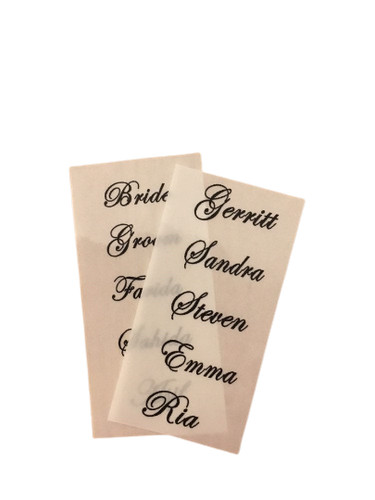 Personalised wedding labels - personalised,