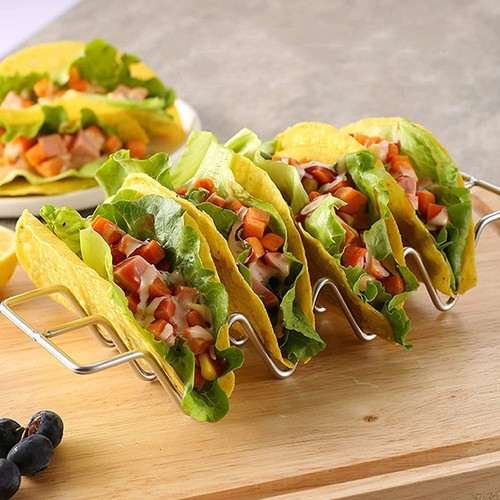 Stainless steel slots taco - stainless, 4-slots