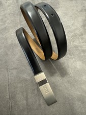 Bally Black Leather Belt Size