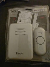 Byron Wireless Battery-Powered Door Chime Kit White