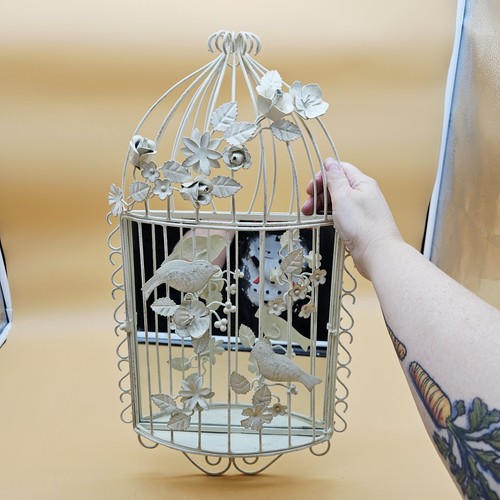 Metal hanging birdcage wall - birdcage,