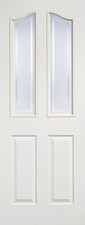LPD Internal Mayfair White Moulded Texture 2 Light Frosted Glazed Doors