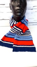 MARKS AND SPENCER RED/BLUE MIX 100% CASHMERE SCARF CG M21