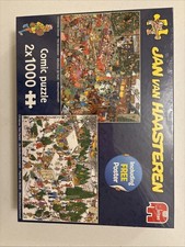 Jan Van Haasteren Christmas Dinner and Christmas Tree Market 2x1000. Brand New