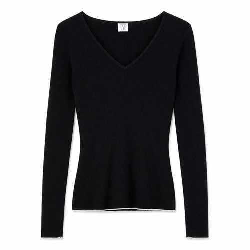 Tse black merino wool knit - tse,