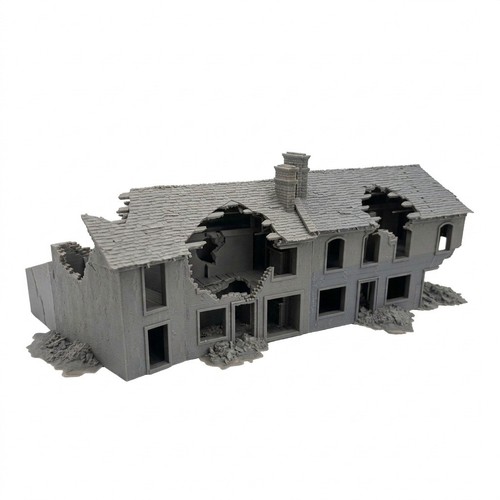 28mm ruined terrace houses - ruined,